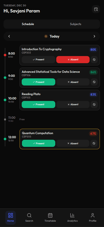 Attendance IO screenshot 1